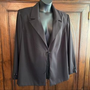 DBY II - black blazer with tie detail